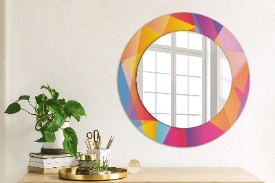 Round decorative wall mirror Geometric composition