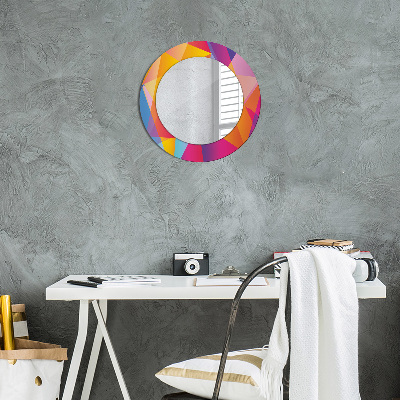 Round decorative wall mirror Geometric composition