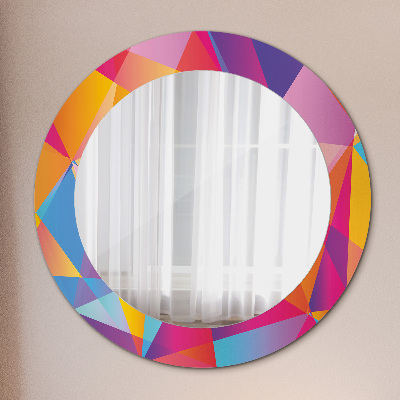 Round decorative wall mirror Geometric composition