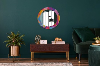 Round decorative wall mirror Geometric composition