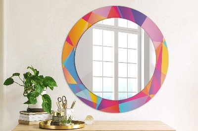 Round decorative wall mirror Geometric composition