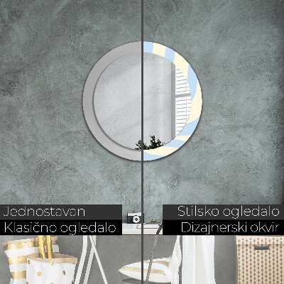 Round decorative wall mirror Abstract shape