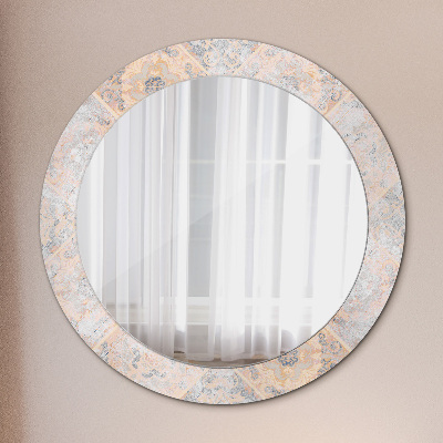 Round mirror print Shabby mosaic