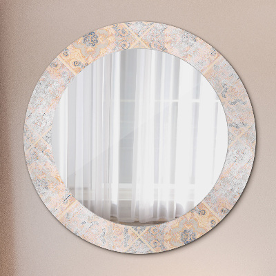 Round mirror print Shabby mosaic