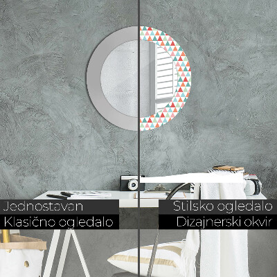 Round decorative wall mirror Geometric pattern