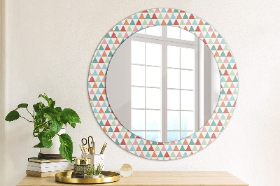 Round decorative wall mirror Geometric pattern