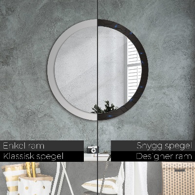 Round decorative wall mirror Futuristic abstract