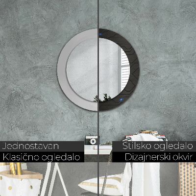 Round decorative wall mirror Futuristic abstract