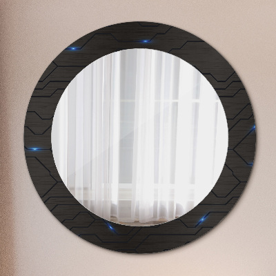 Round decorative wall mirror Futuristic abstract