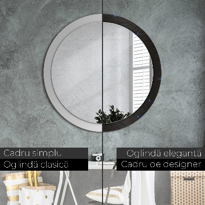 Round decorative wall mirror Futuristic abstract