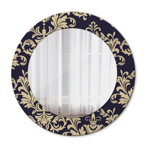 Round mirror print Floral pattern