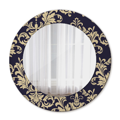 Round mirror print Floral pattern