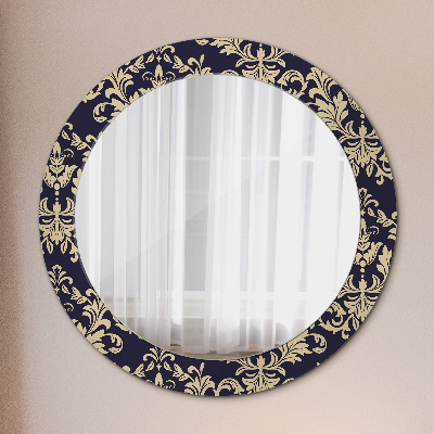 Round mirror print Floral pattern