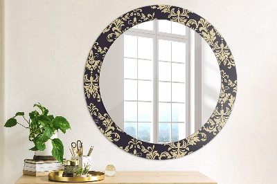 Round mirror print Floral pattern