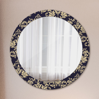 Round mirror print Floral pattern