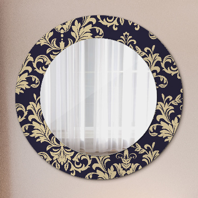 Round mirror print Floral pattern