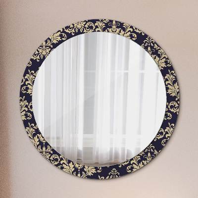 Round mirror print Floral pattern