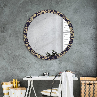 Round mirror print Floral pattern