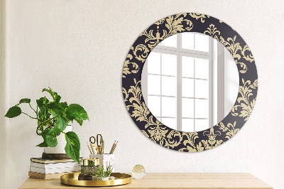 Round mirror print Floral pattern