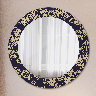 Round mirror print Floral pattern