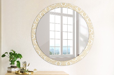 Round mirror decor Baroque damask