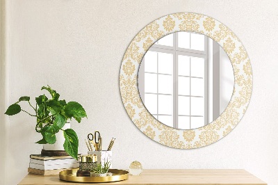 Round mirror decor Baroque damask