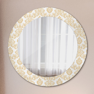 Round mirror decor Baroque damask