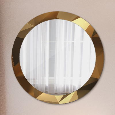 Round mirror decor Gold abstract