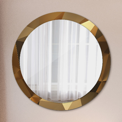 Round mirror decor Gold abstract