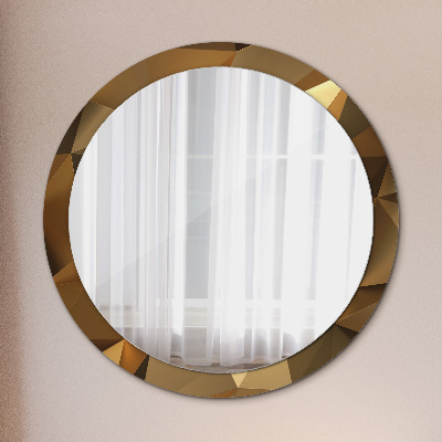 Round mirror decor Gold abstract