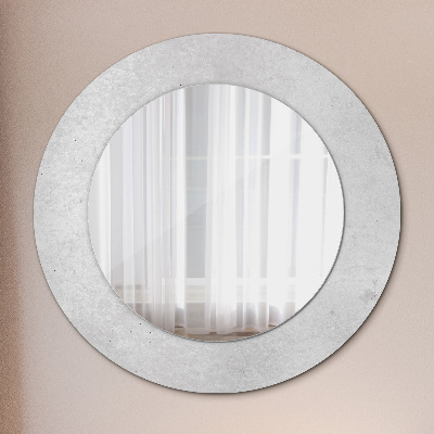 Round mirror printed frame Concrete texture