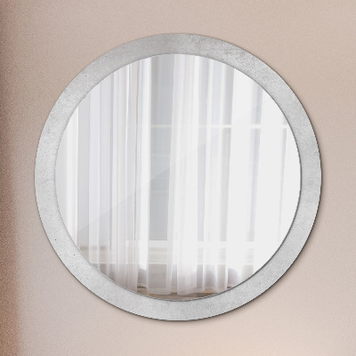 Round mirror printed frame Concrete texture