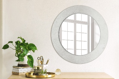 Round mirror printed frame Concrete texture