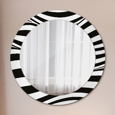 Round mirror print Abstract wave