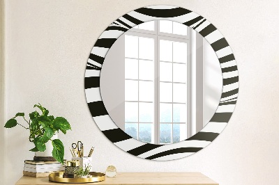 Round mirror print Abstract wave