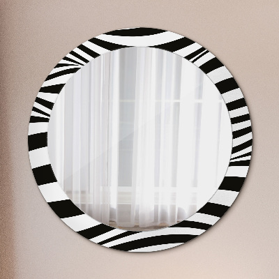 Round mirror print Abstract wave