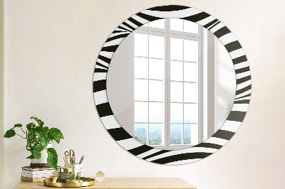 Round mirror print Abstract wave