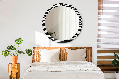 Round mirror print Abstract wave