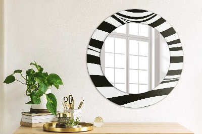 Round mirror print Abstract wave