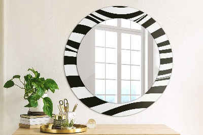 Round mirror print Abstract wave