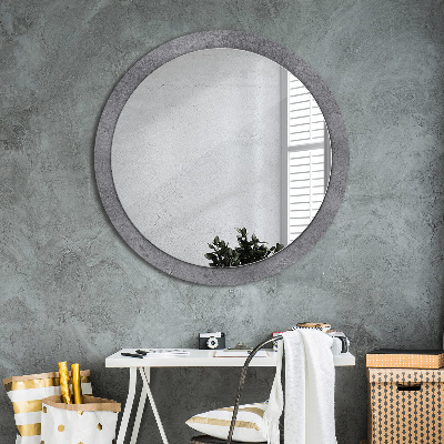 Round mirror decor Concrete texture