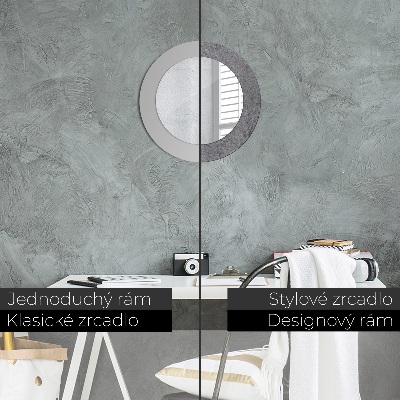 Round mirror decor Concrete texture