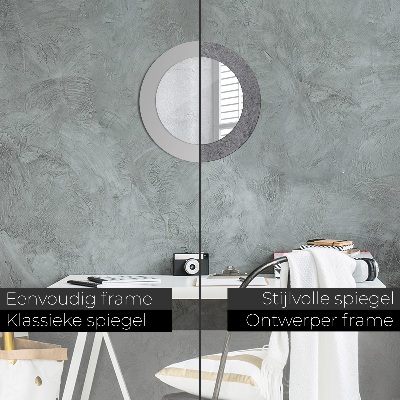 Round mirror decor Concrete texture