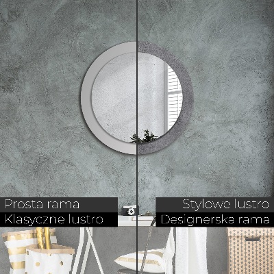 Round mirror decor Concrete texture