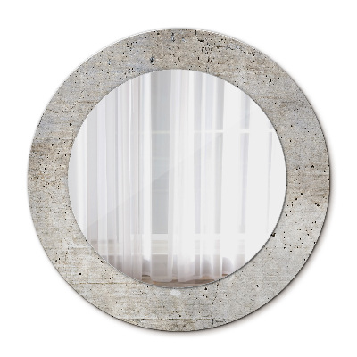 Round mirror print Gray concrete