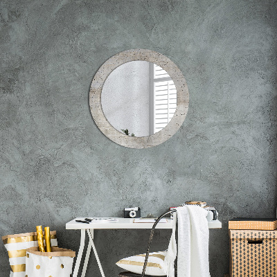 Round mirror print Gray concrete