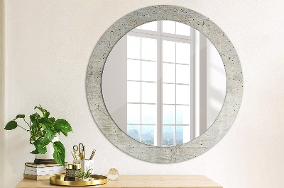 Round mirror print Gray concrete