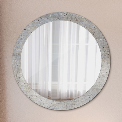 Round mirror print Gray concrete