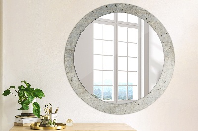 Round mirror print Gray concrete