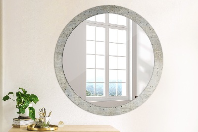 Round mirror print Gray concrete